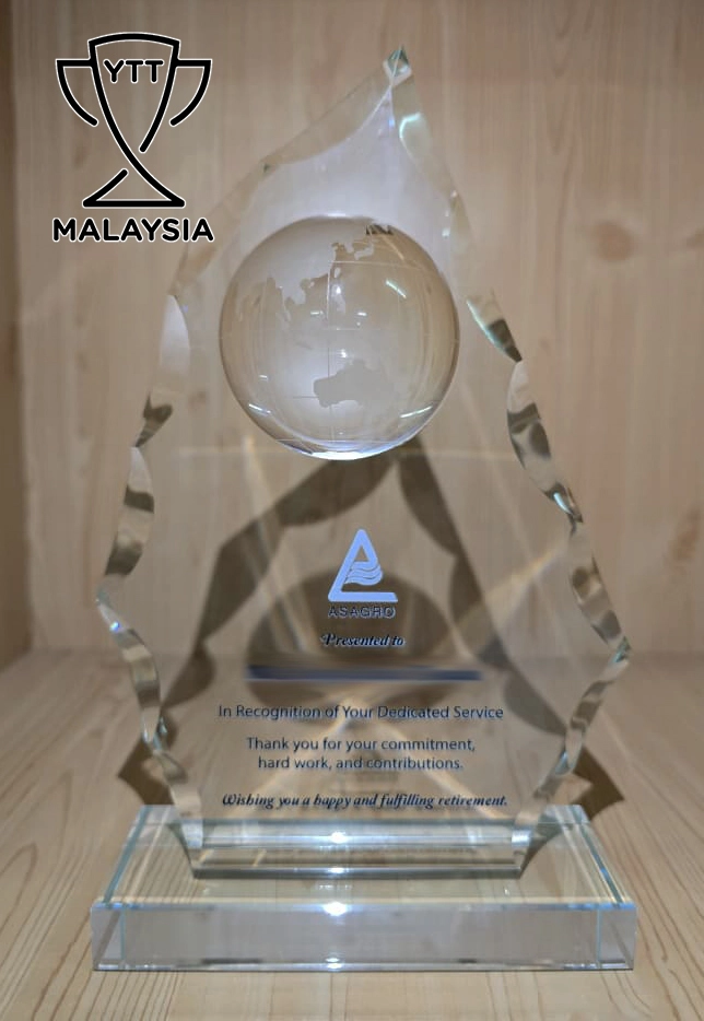 3044 Exclusive Crystal Globe Plaque - Image 2