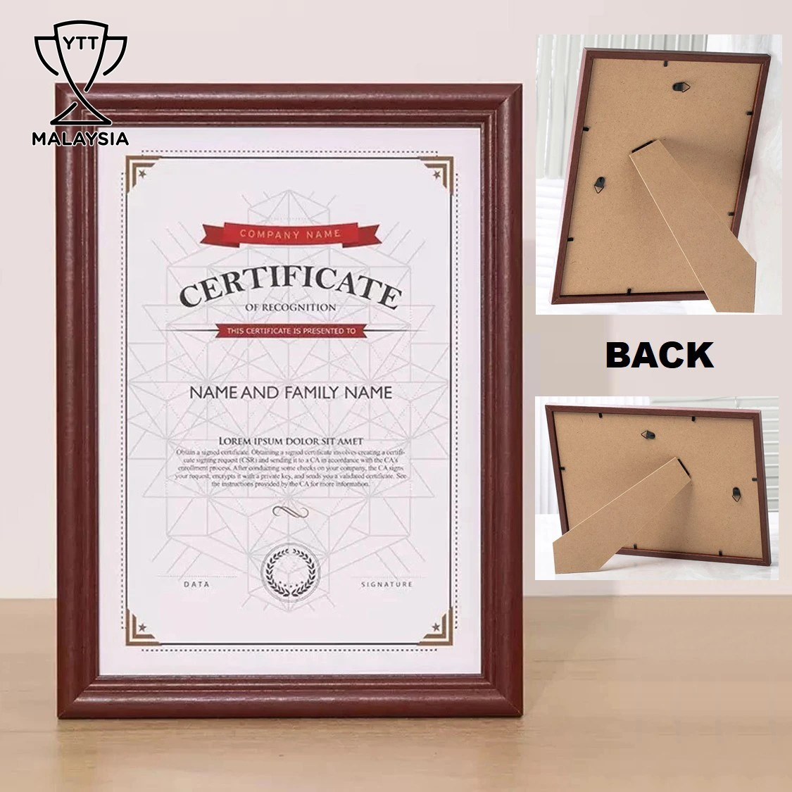 C007 Wooden A4 Cert Holder (MOQ 10pcs)