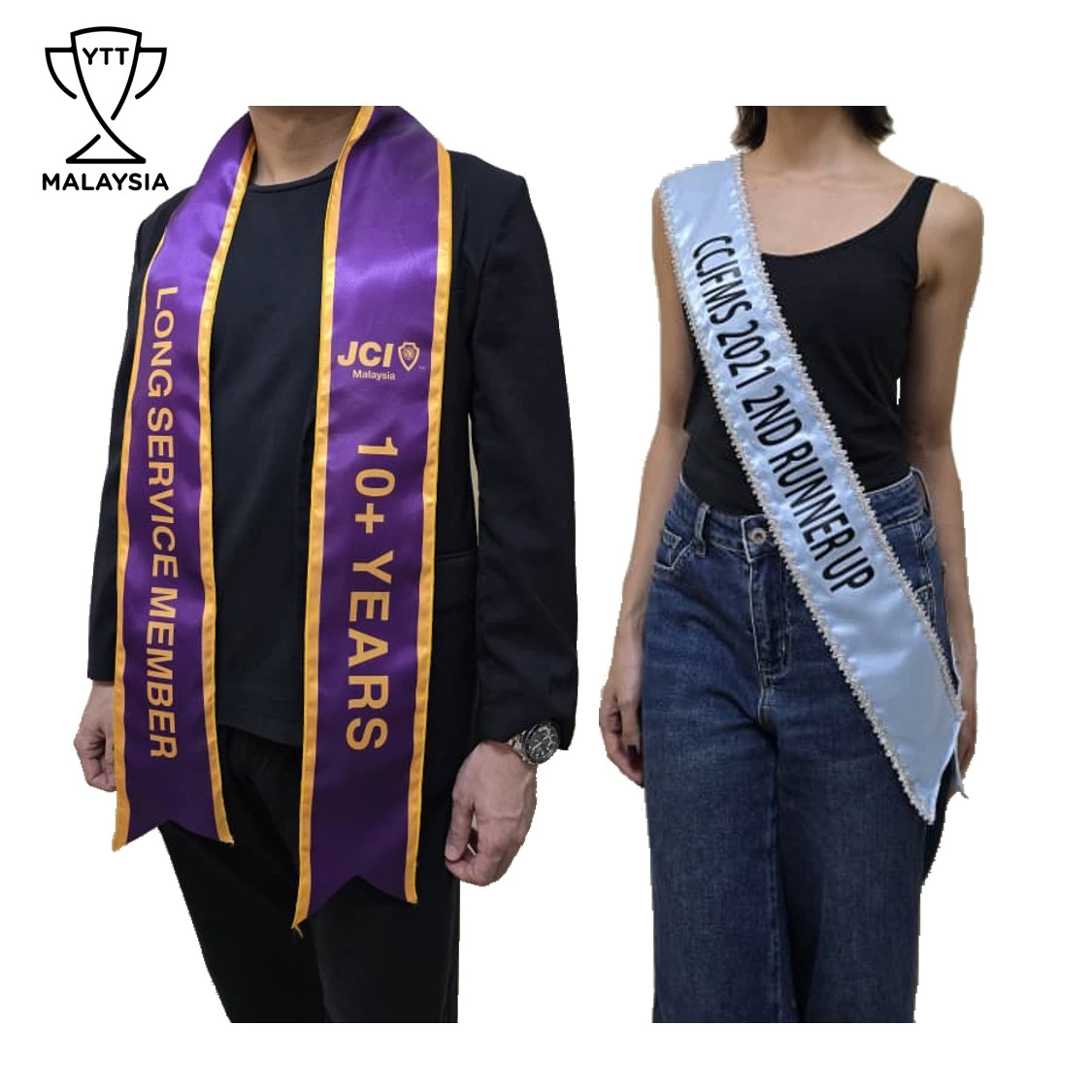 P002 Custom Satin Sash (MOQ 5pcs)