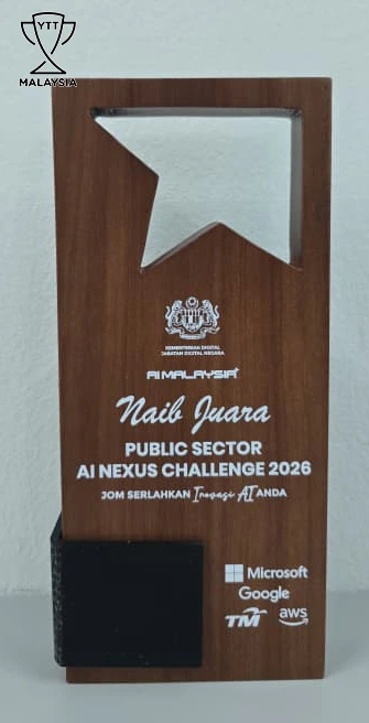 7695 - Premium Natural Wood Trophy - Image 2